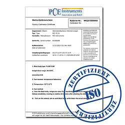 ISO Calibration Certificate PCE-HFG Series