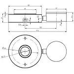 Force Gauge PCE-HFG 25K technical drawing